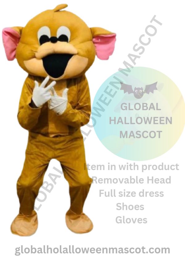 GLOBAL HALLOWEEN MASCOT High Quality Smart Jerry Bear Mascot Costume