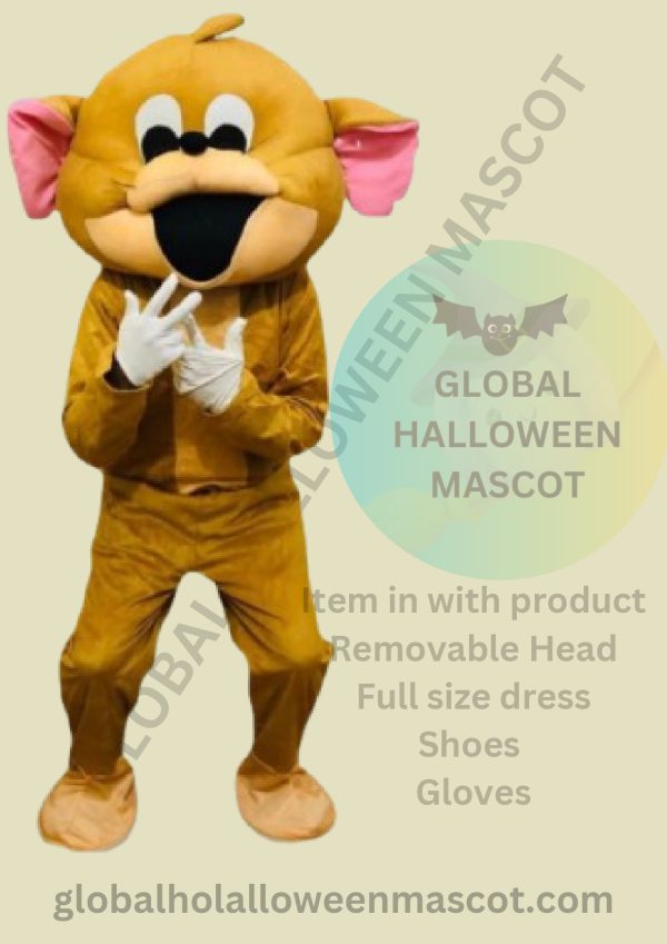 GLOBAL HALLOWEEN MASCOT High Quality Smart Jerry Bear Mascot Costume - Image 2