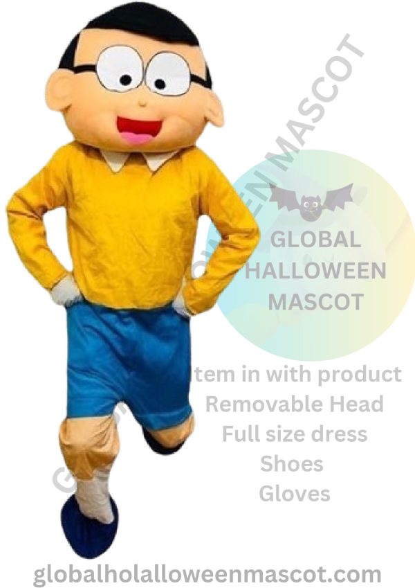 GLOBAL HALLOWEEN MASCOT High-Quality Smart Nobita Mascot Costume - Image 2