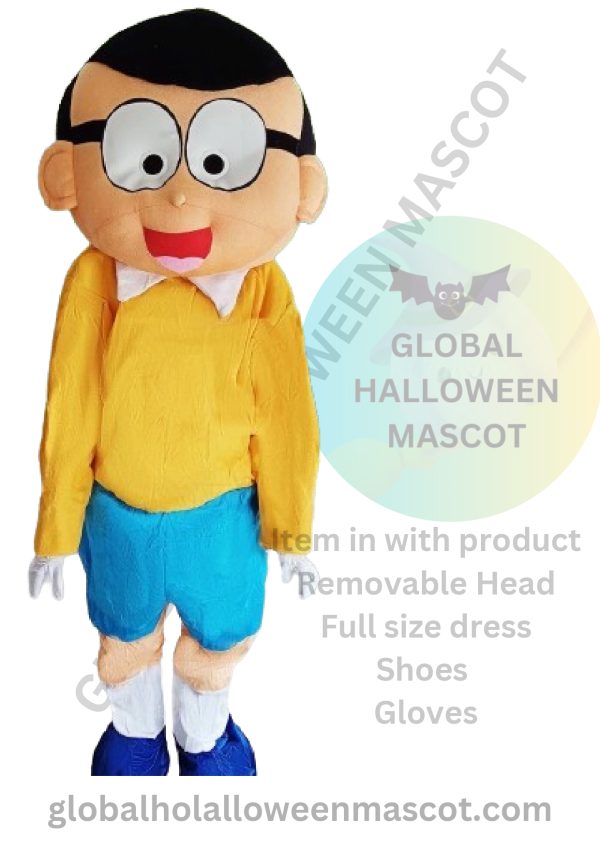 GLOBAL HALLOWEEN MASCOT High-Quality Smart Nobita Mascot Costume