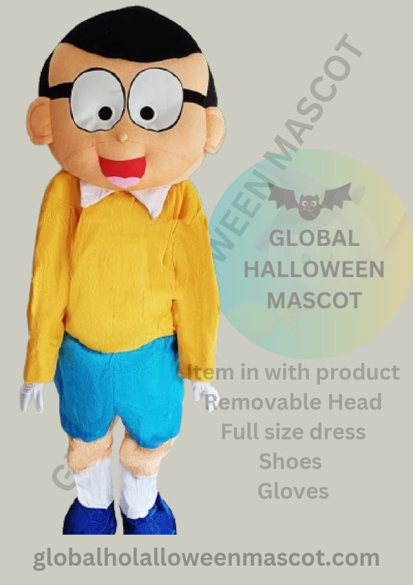 GLOBAL HALLOWEEN MASCOT High-Quality Smart Nobita Mascot Costume - Image 4