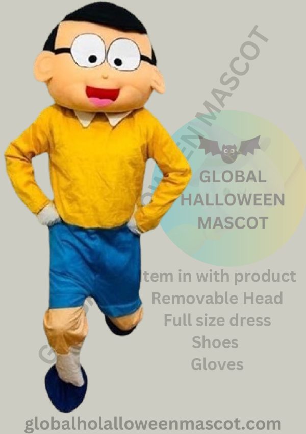 GLOBAL HALLOWEEN MASCOT High-Quality Smart Nobita Mascot Costume - Image 3