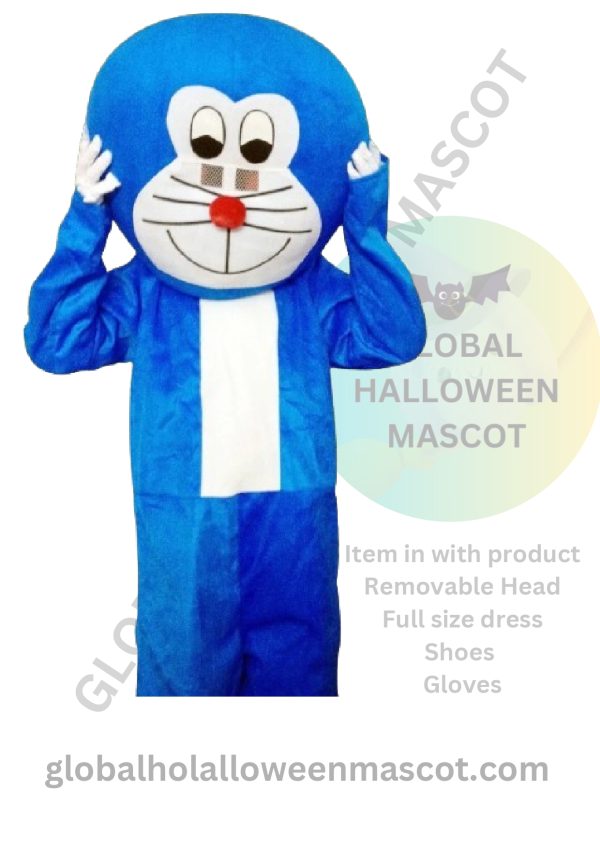 GLOBAL HALLOWEEN MASCOT High-Quality Smart Doraemon Mascot Costume - Image 5