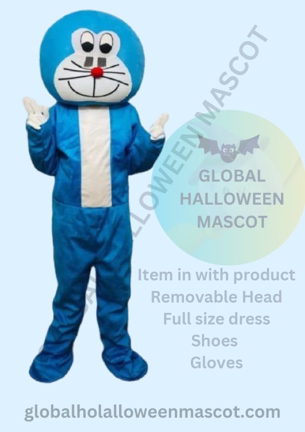 GLOBAL HALLOWEEN MASCOT High-Quality Smart Doraemon Mascot Costume - Image 3