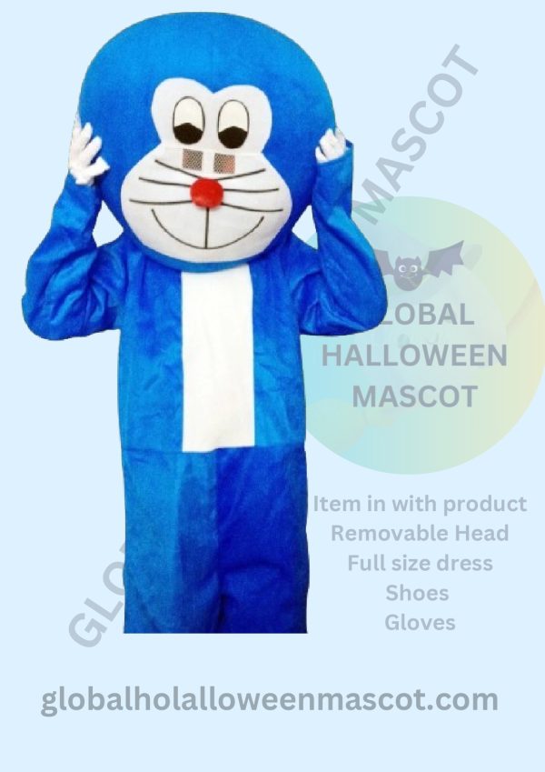 GLOBAL HALLOWEEN MASCOT High-Quality Smart Doraemon Mascot Costume - Image 2