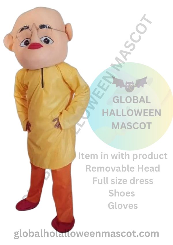 GLOBAL HALLOWEEN MASCOT High-Quality Smart Patlu Mascot Costume