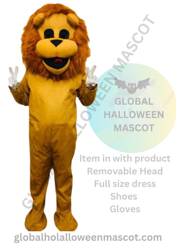 GLOBAL HALLOWEEN MASCOT High-Quality Smart Lion Mascot Costume