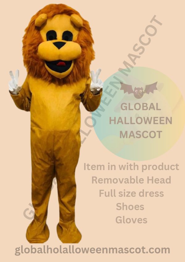 GLOBAL HALLOWEEN MASCOT High-Quality Smart Lion Mascot Costume - Image 2