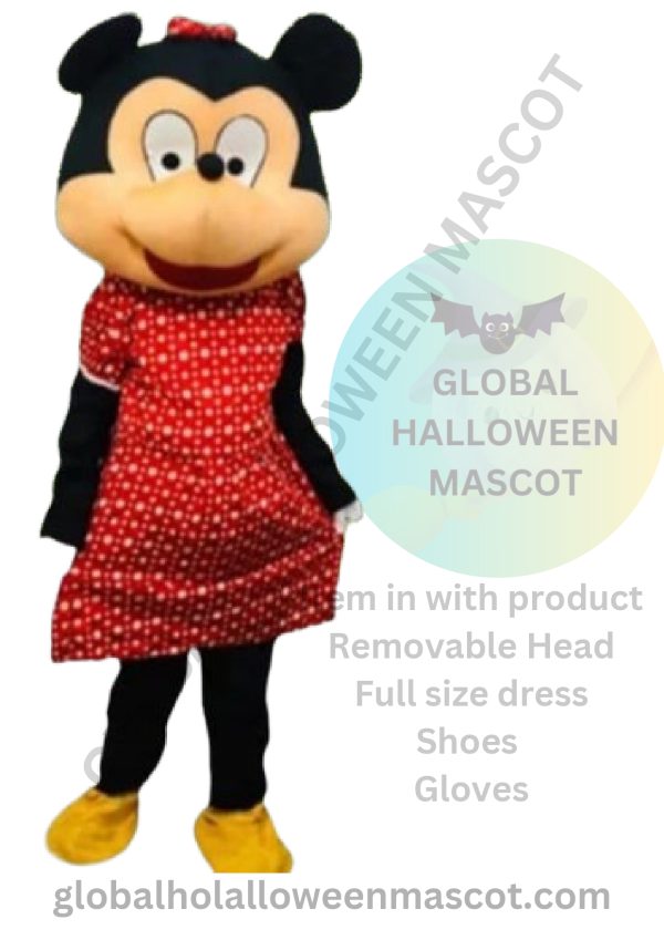 GLOBAL HALLOWEEN MASCOT High-Quality Smart Minnie Mouse Mascot Costume