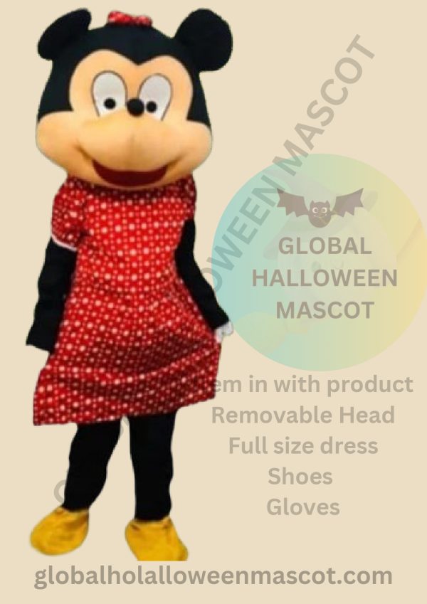 GLOBAL HALLOWEEN MASCOT High-Quality Smart Minnie Mouse Mascot Costume - Image 2